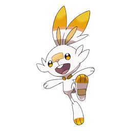 Shiny Scorbunny, a fire-type Pokemon