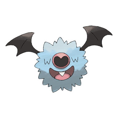 Dynamax Woobat, a psychic/flying-type Pokemon